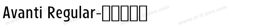 Avanti Regular字体转换